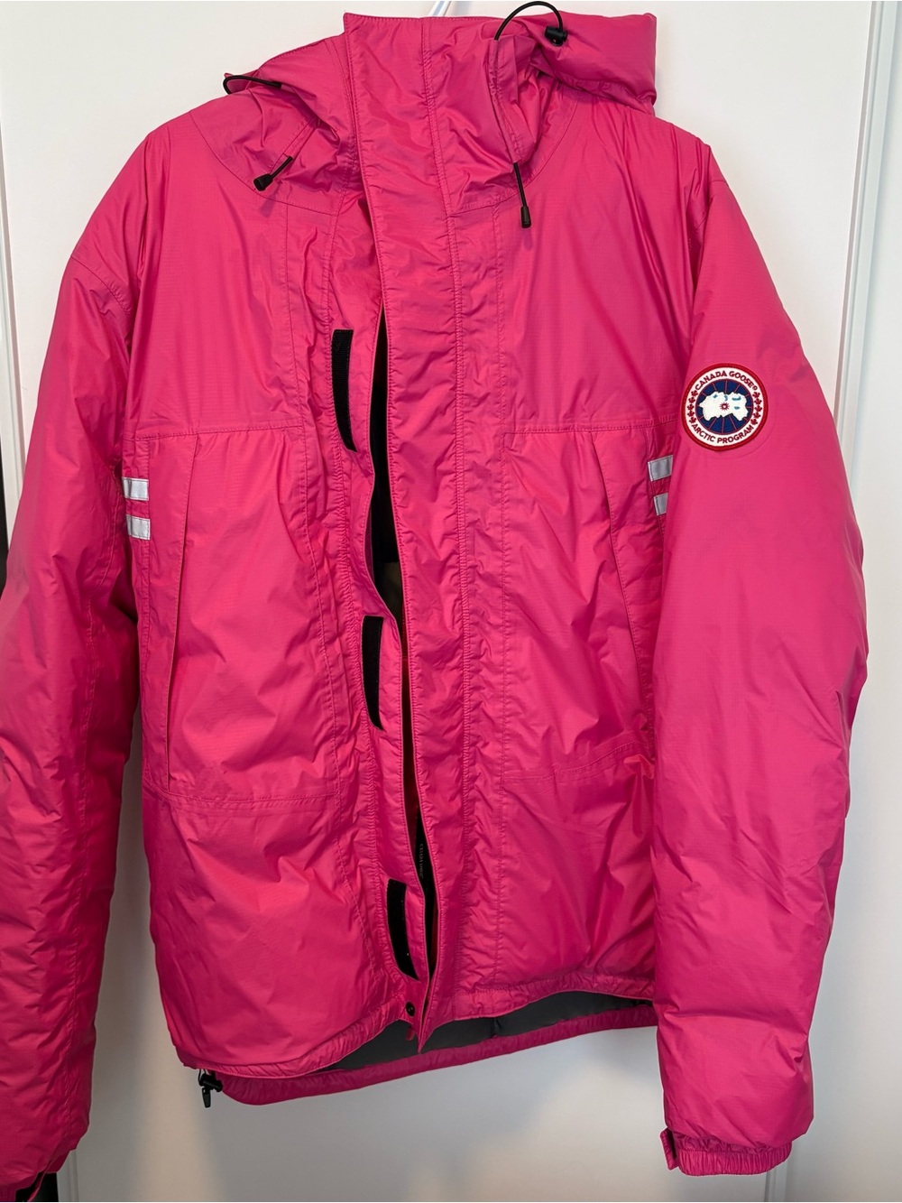 Canada Goose Men’s Hot Pink Hooded Puffer Jacket